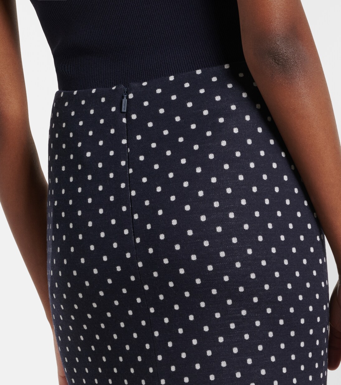 Polka-dot jersey midi skirt | Max Mara