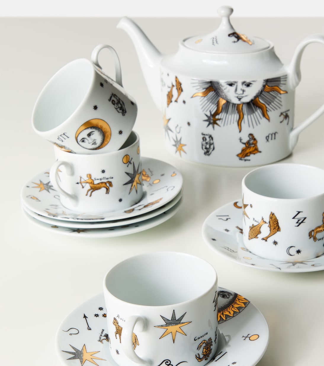 Astronomici set of 6 teacups and saucers | Fornasetti
