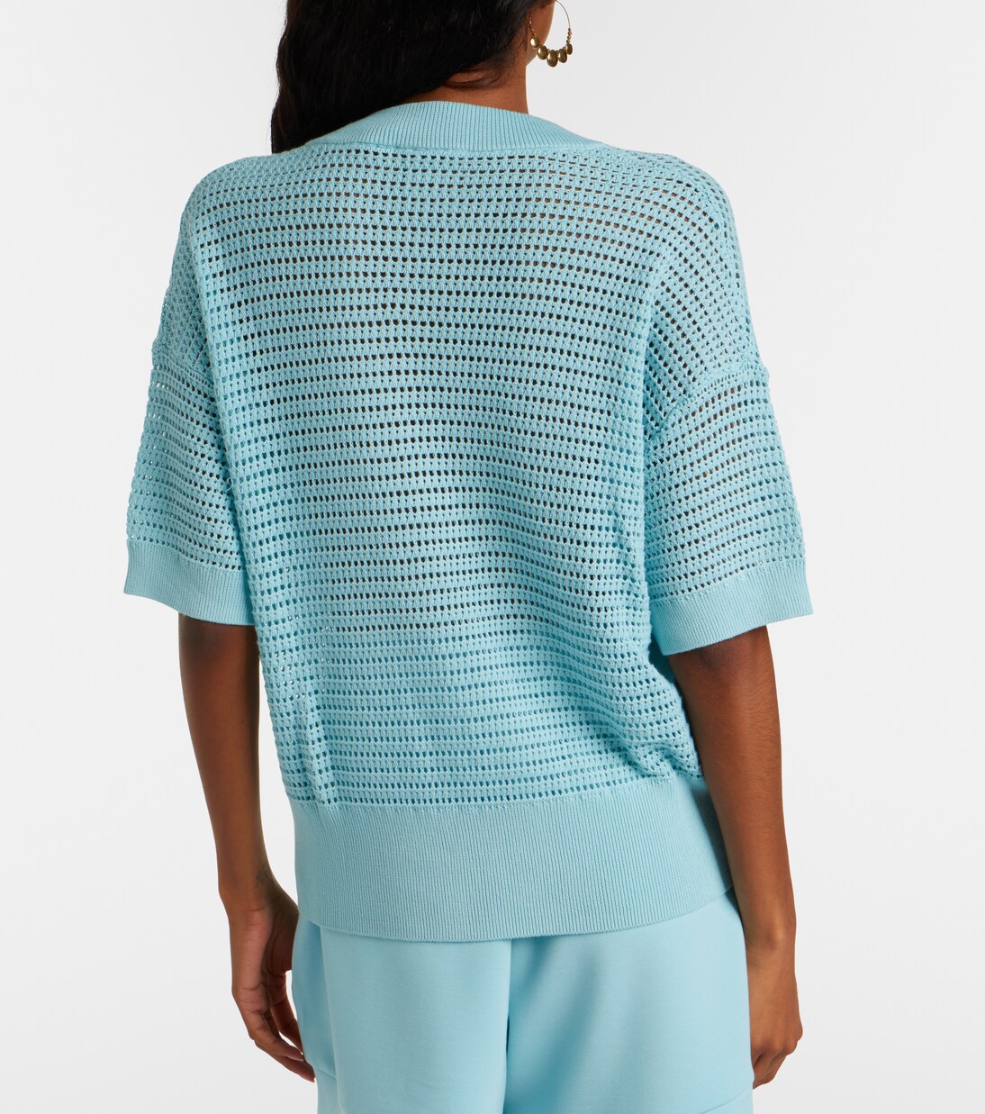 Callie网眼针织棉质Polo衫式毛衣 | Varley