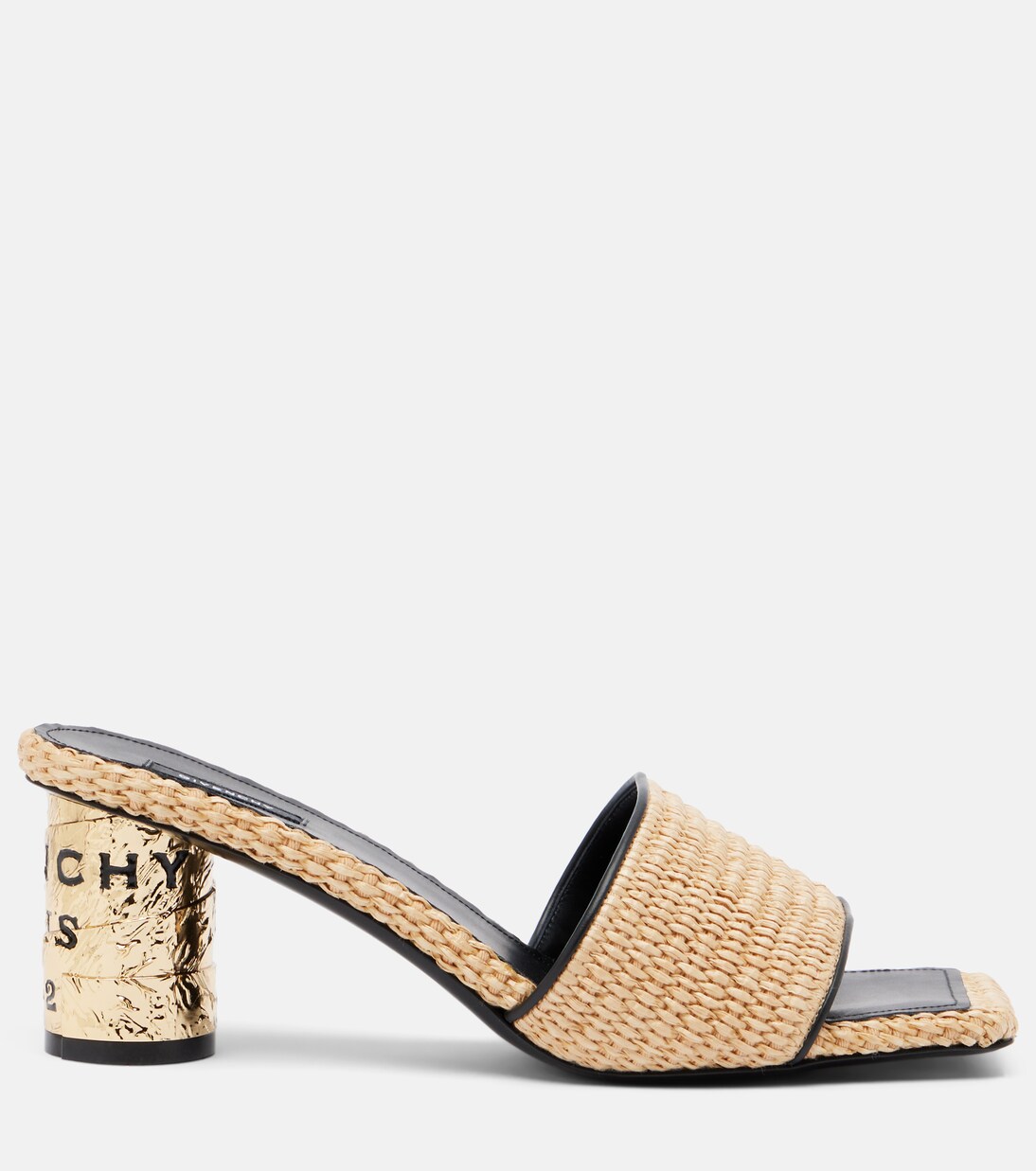 Mules Tape de efecto rafia con piel | Givenchy