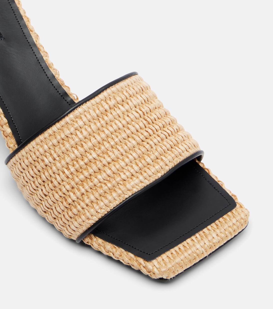 Mules Tape de efecto rafia con piel | Givenchy