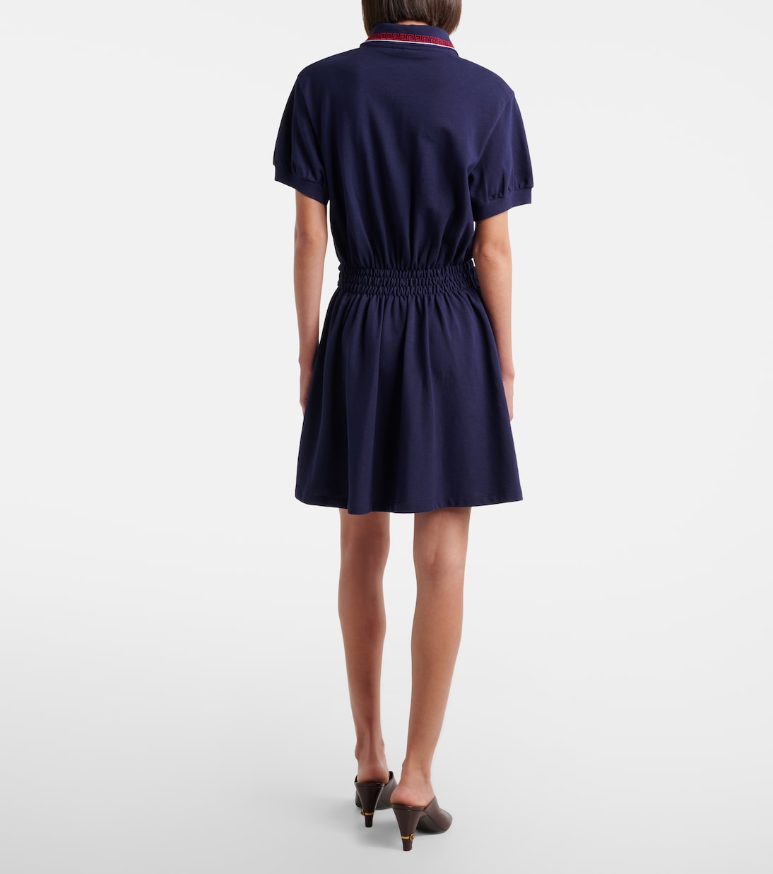 Greca cotton piqué polo dress | Versace