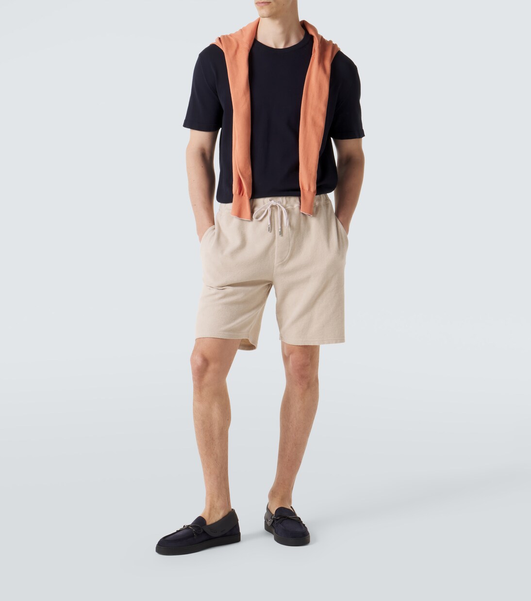Cotton terry shorts | Fedeli