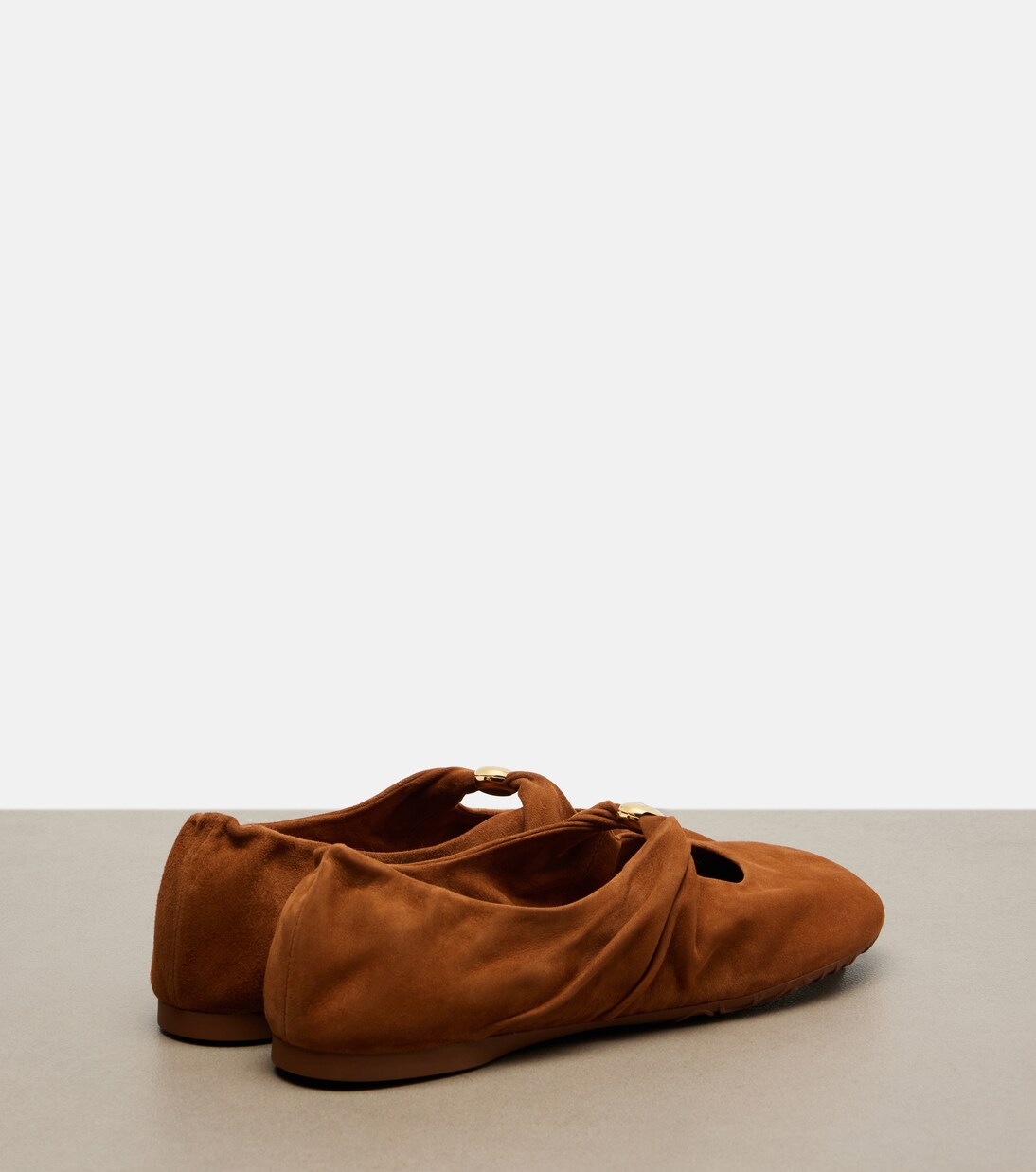 Mary-Jane-Ballerinas Pebble Soft aus Veloursleder | Loewe