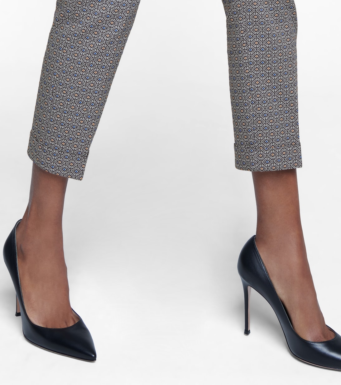 Pantalon imprimé à taille haute en coton mélangé | Etro