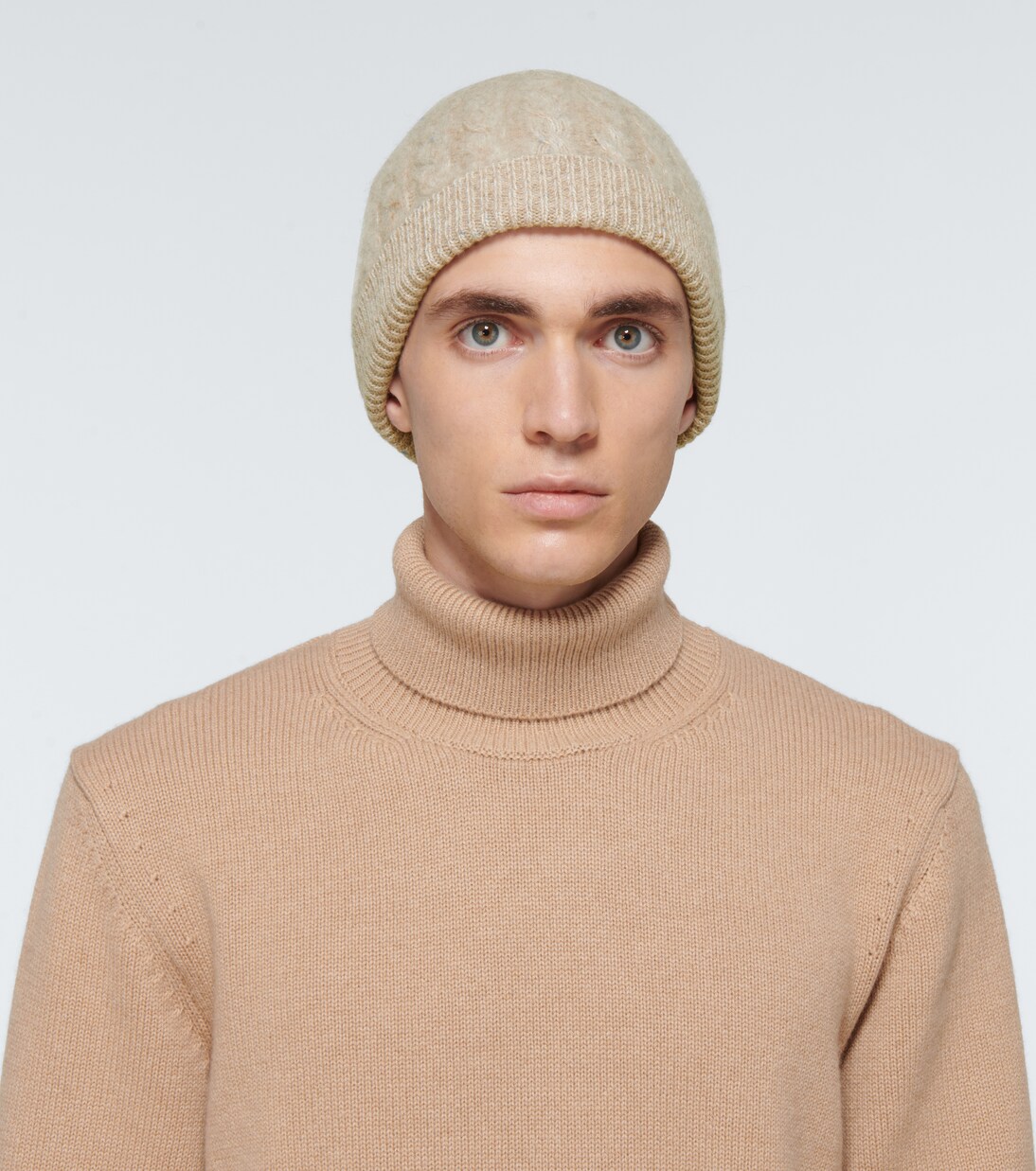 Cable-knit wool-blend beanie | Acne Studios