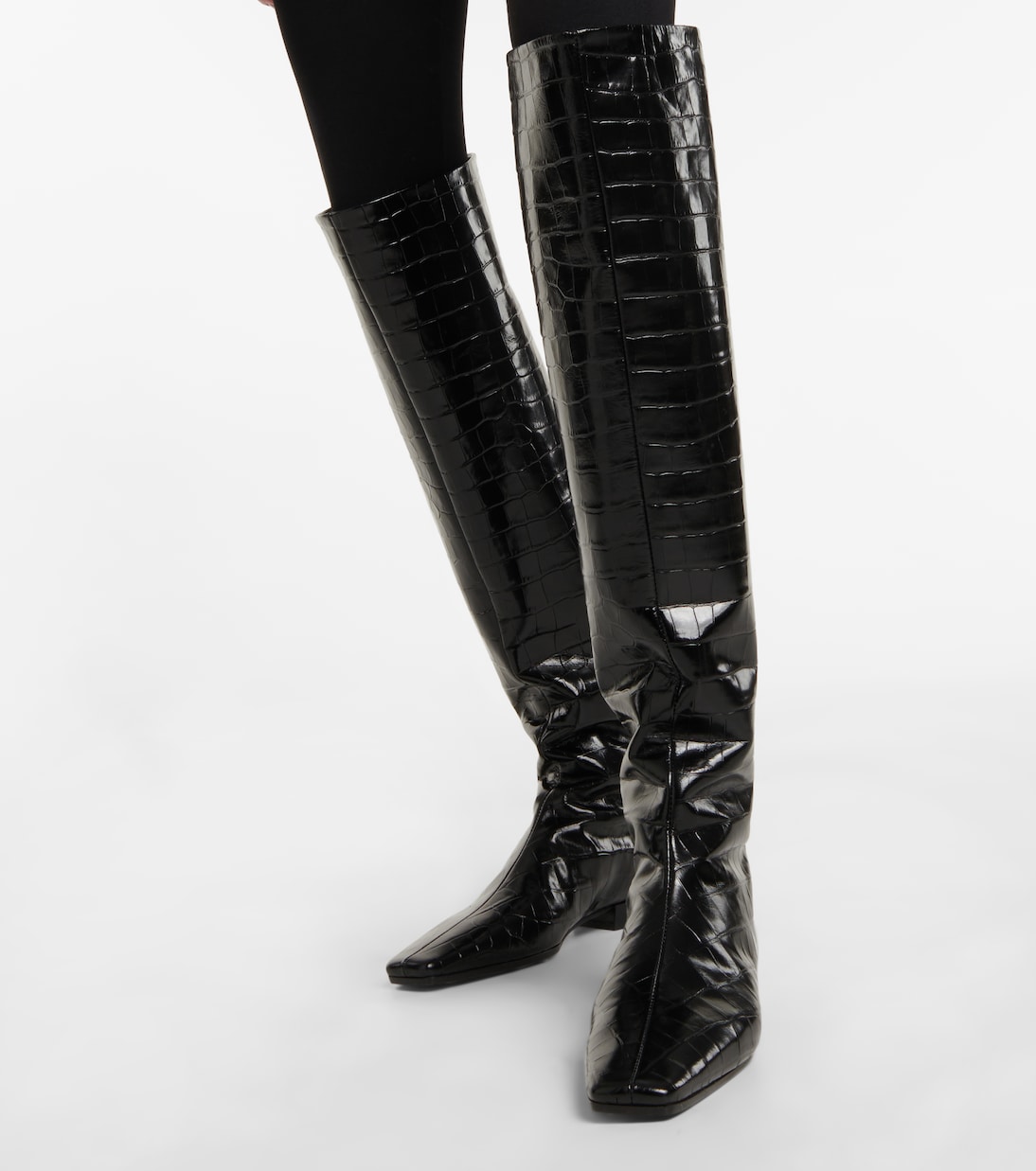 Overknee-Stiefel aus Leder | Toteme