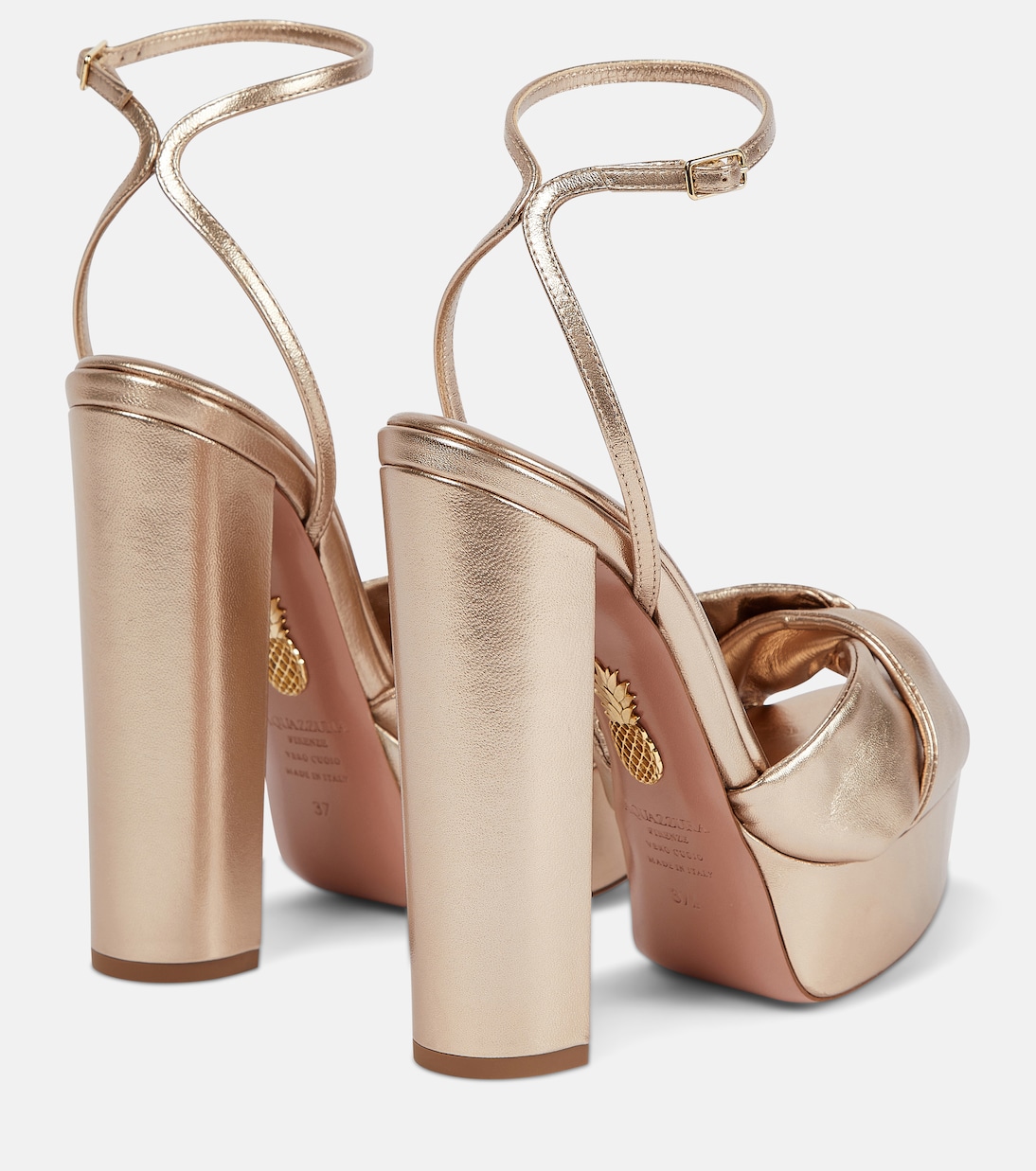 Olie 140 leather platform sandals | Aquazzura