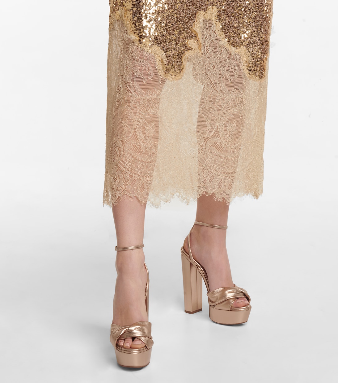 Olie 140 leather platform sandals | Aquazzura