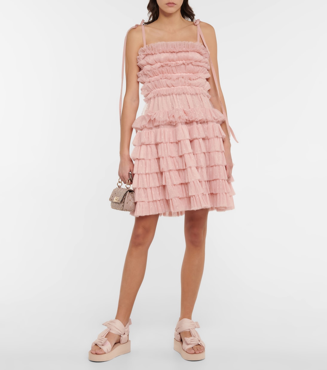 Robe en tulle à plumetis | REDValentino