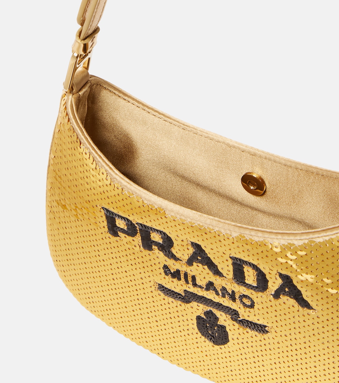 Borsa Cleo Medium con paillettes | Prada