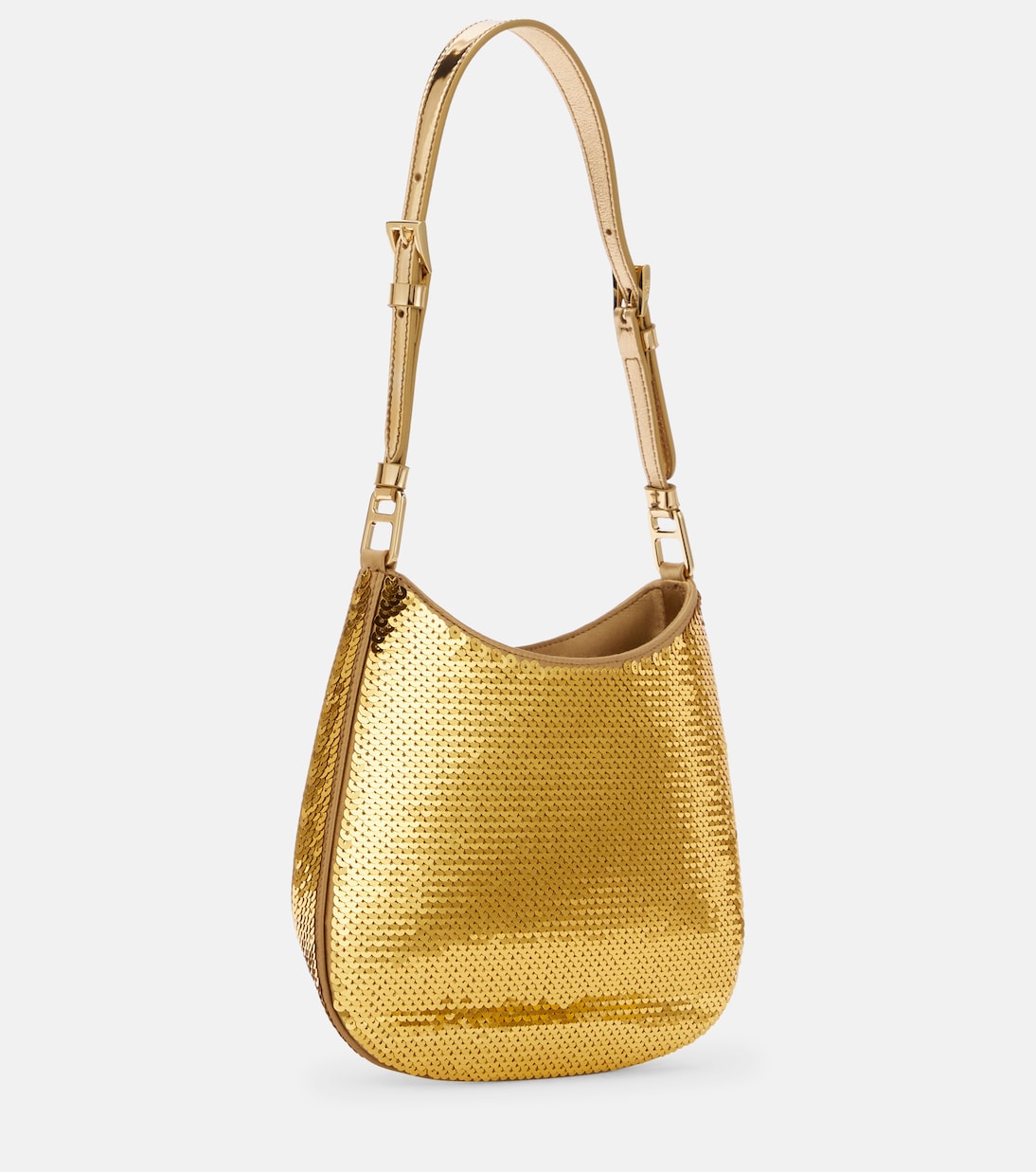 Borsa Cleo Medium con paillettes | Prada