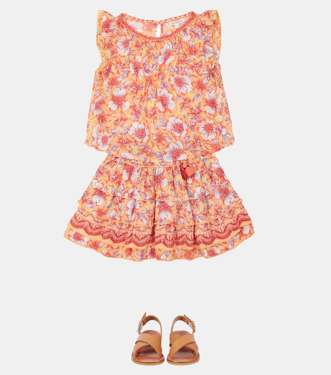 Mini-jupe Ariel à fleurs | Poupette St Barth Kids