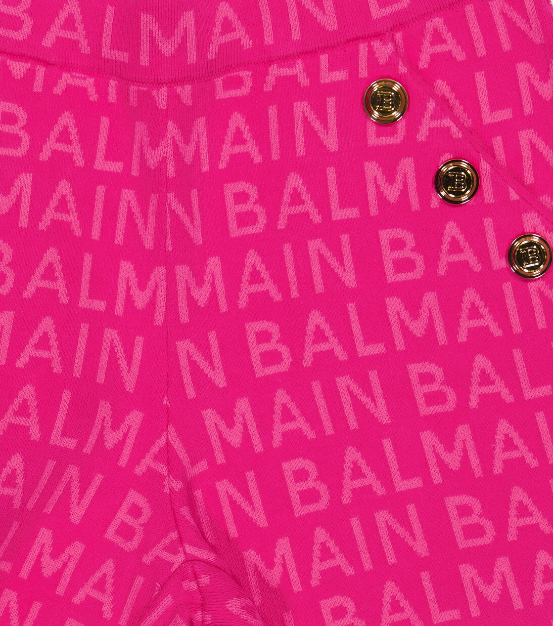 Logo jacquard cotton-blend shorts | Balmain Kids