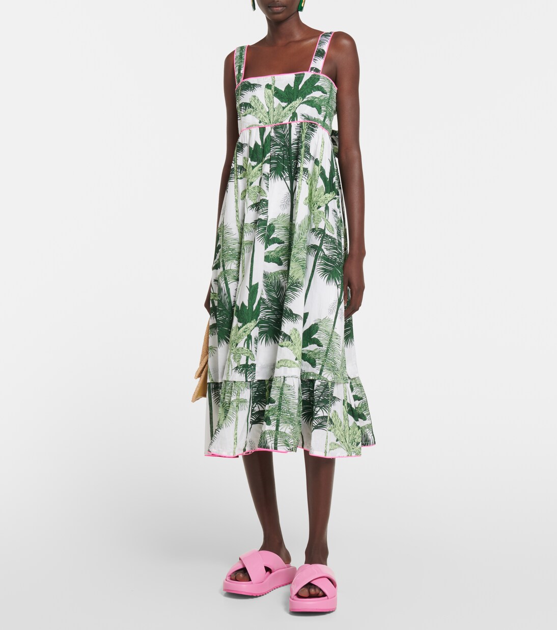 Robe midi imprimée en coton | Juliet Dunn