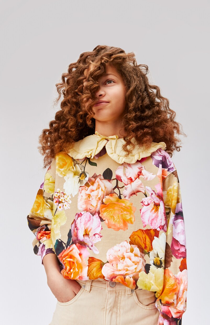 Sweat-shirt Monti en coton à fleurs | Molo