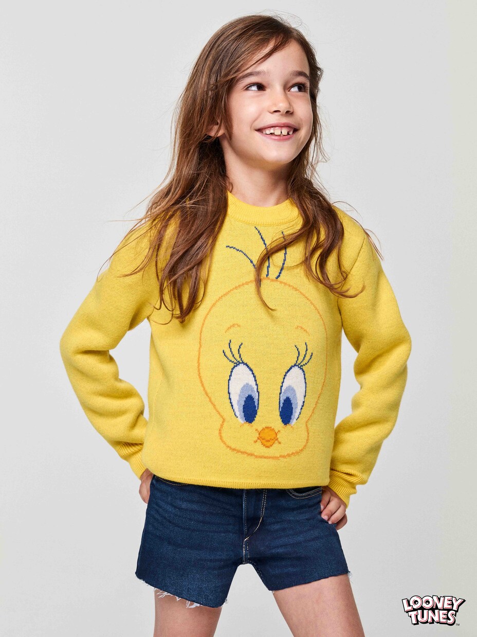 x Looney Tunes – Pull Tweety en laine vierge | Alanui Kids