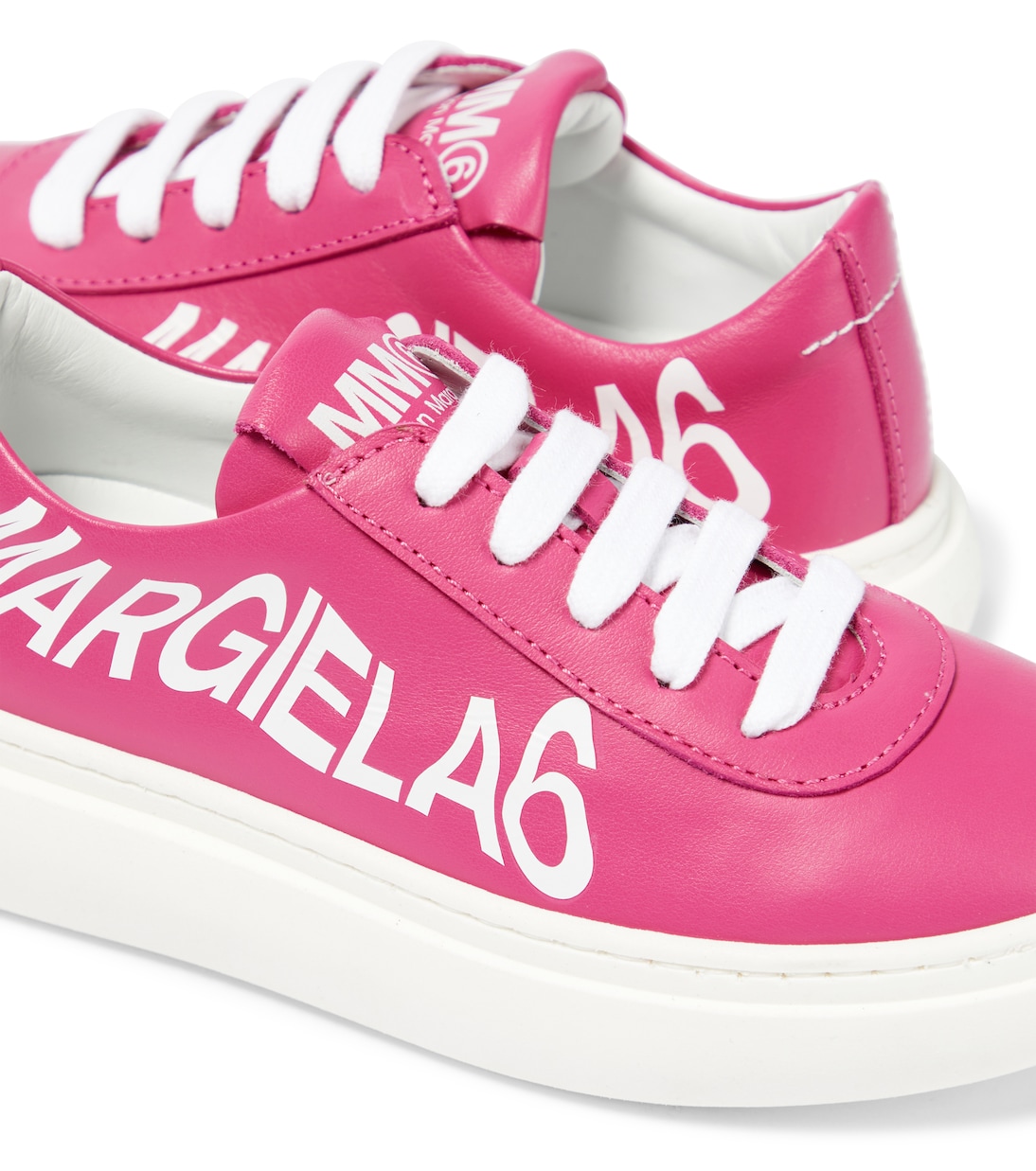 Logo leather sneakers | MM6 Maison Margiela Kids