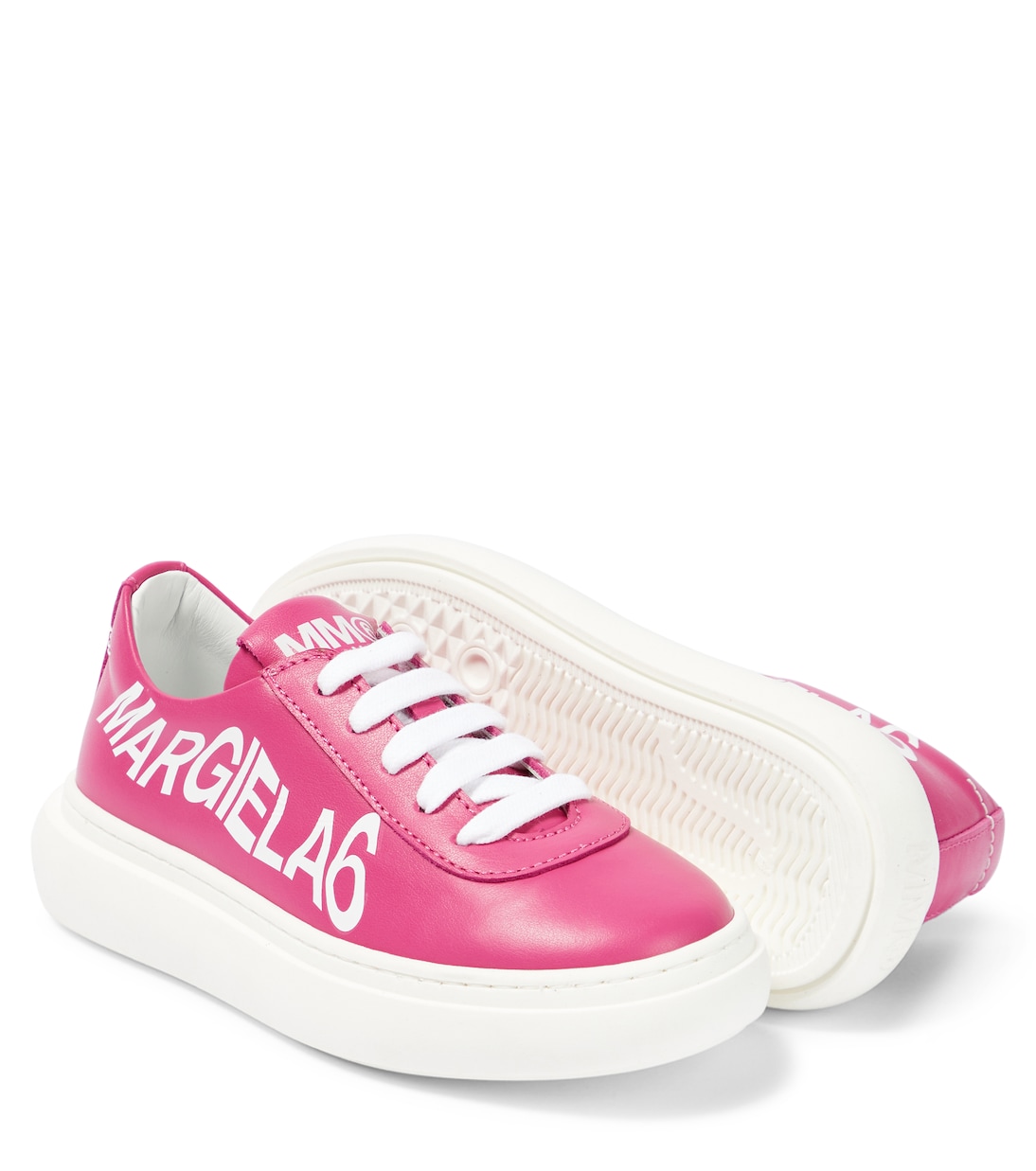 Logo leather sneakers | MM6 Maison Margiela Kids