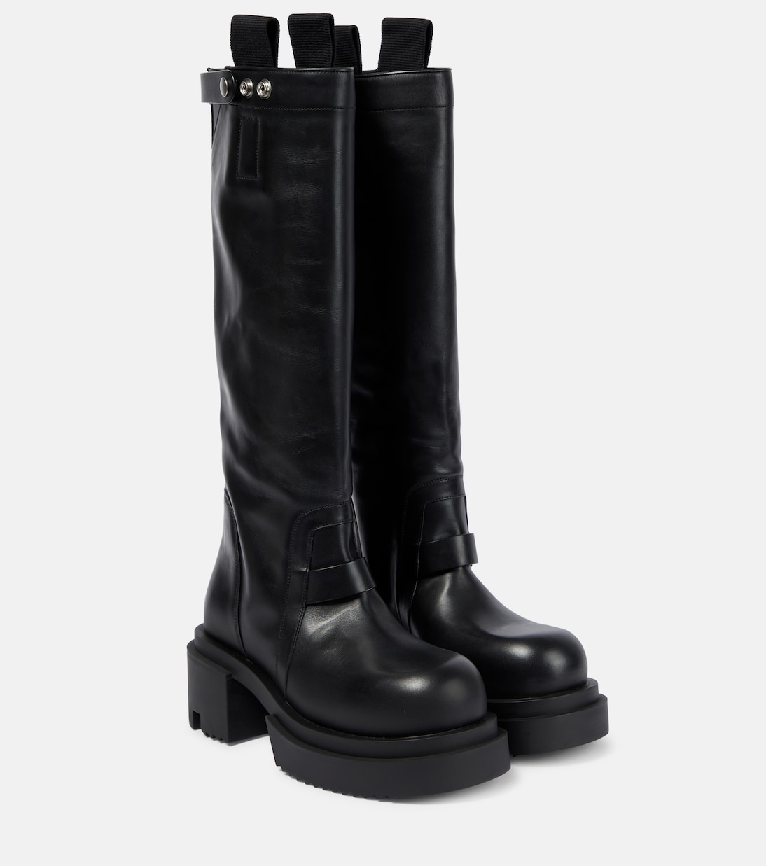 Pull On leather knee-high boots | Rick Owens