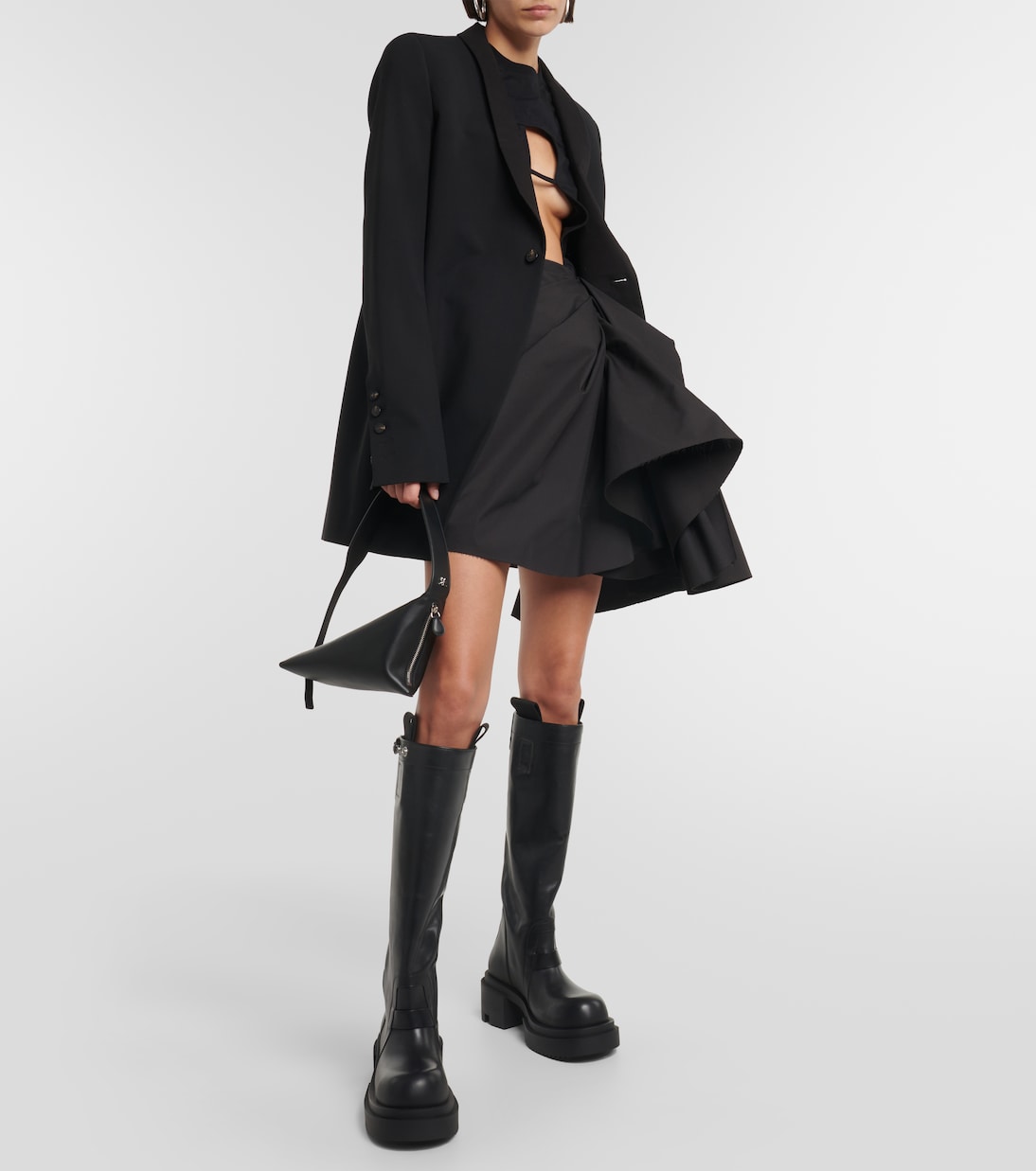 Pull On leather knee-high boots | Rick Owens