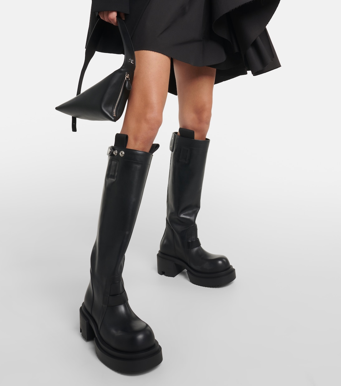 Pull On leather knee-high boots | Rick Owens