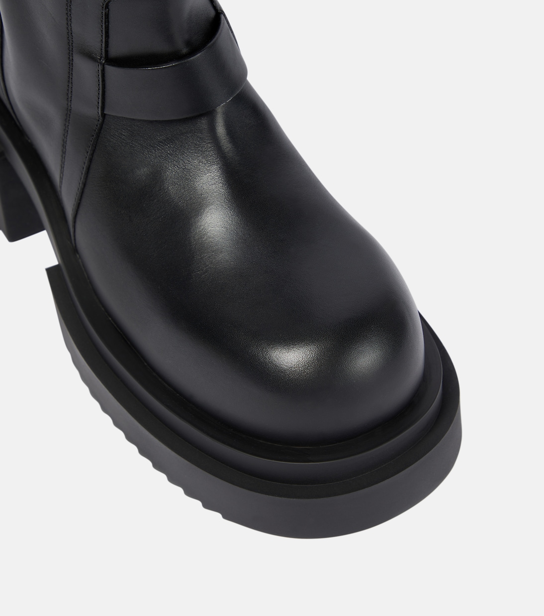 Pull On leather knee-high boots | Rick Owens
