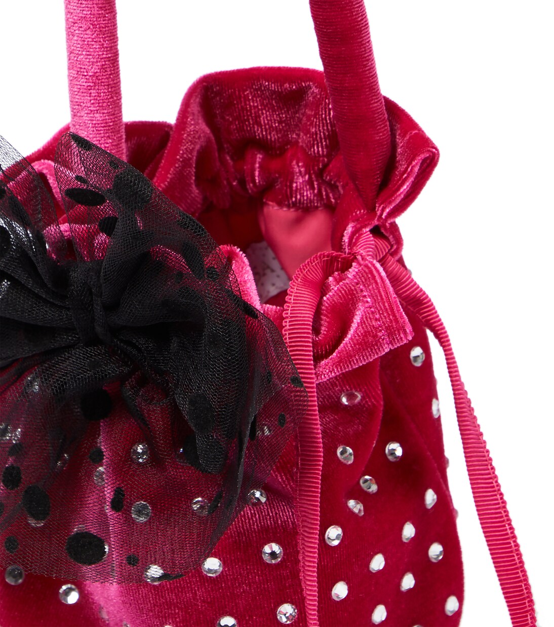 Borsa embellished velvet bucket bag | Monnalisa