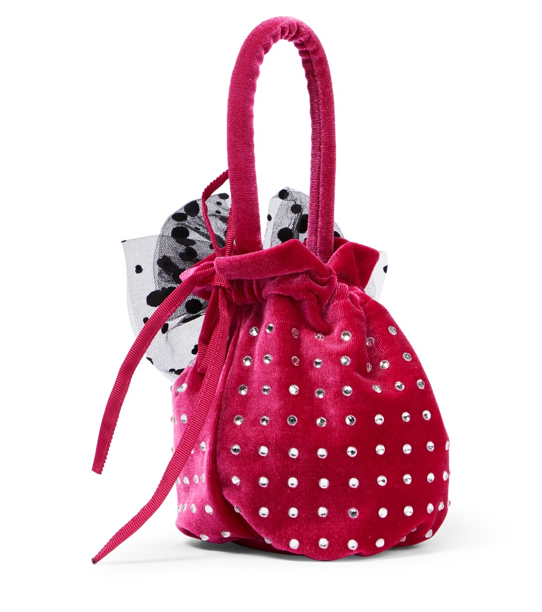 Borsa embellished velvet bucket bag | Monnalisa