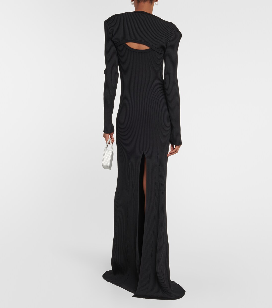 Verzierte Robe aus Rippstrick | David Koma