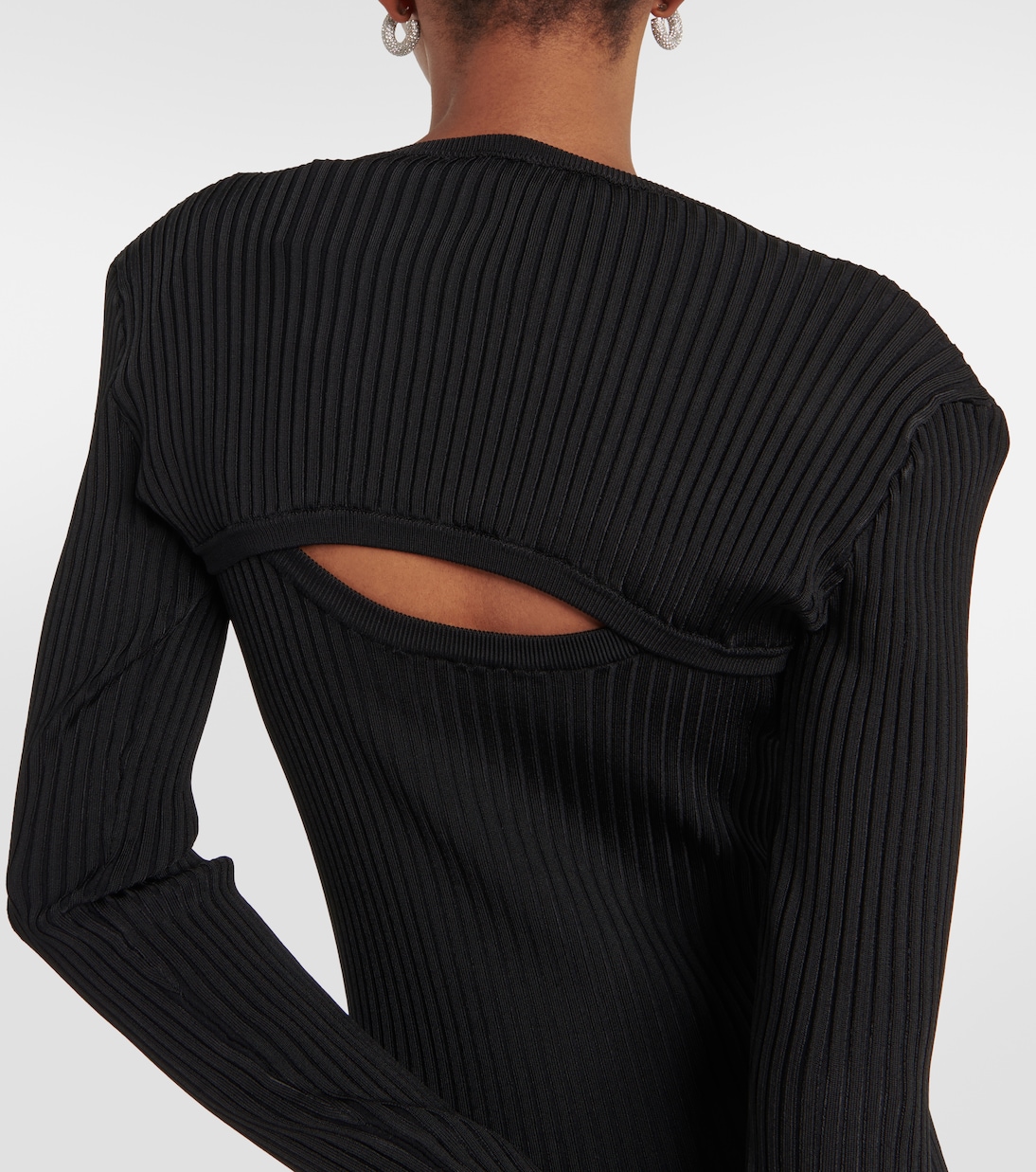 Verzierte Robe aus Rippstrick | David Koma