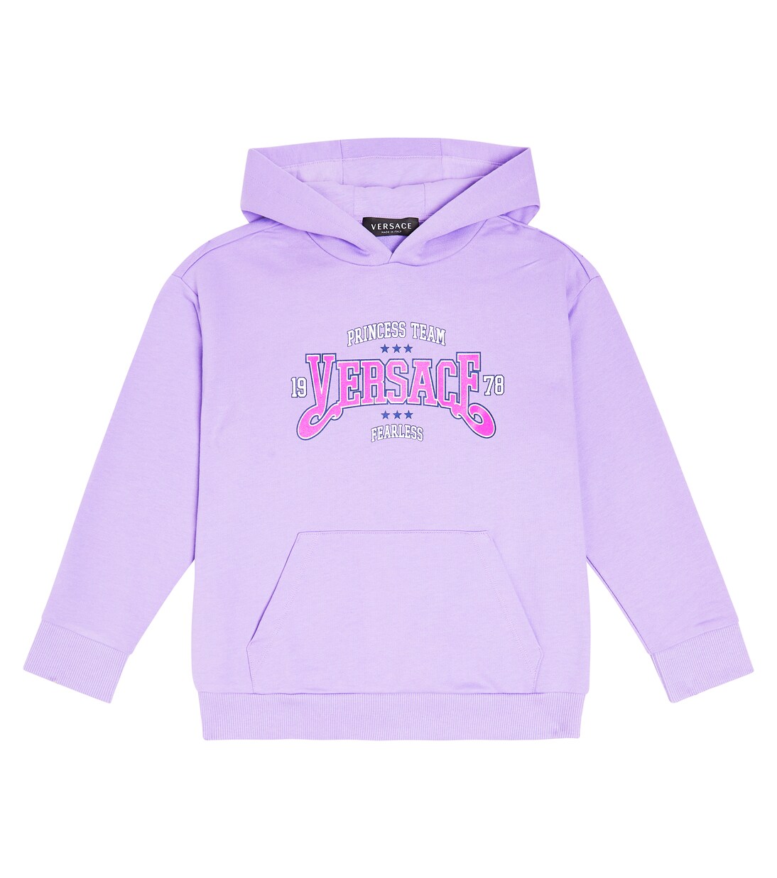 Logo cotton jersey hoodie | Versace Kids