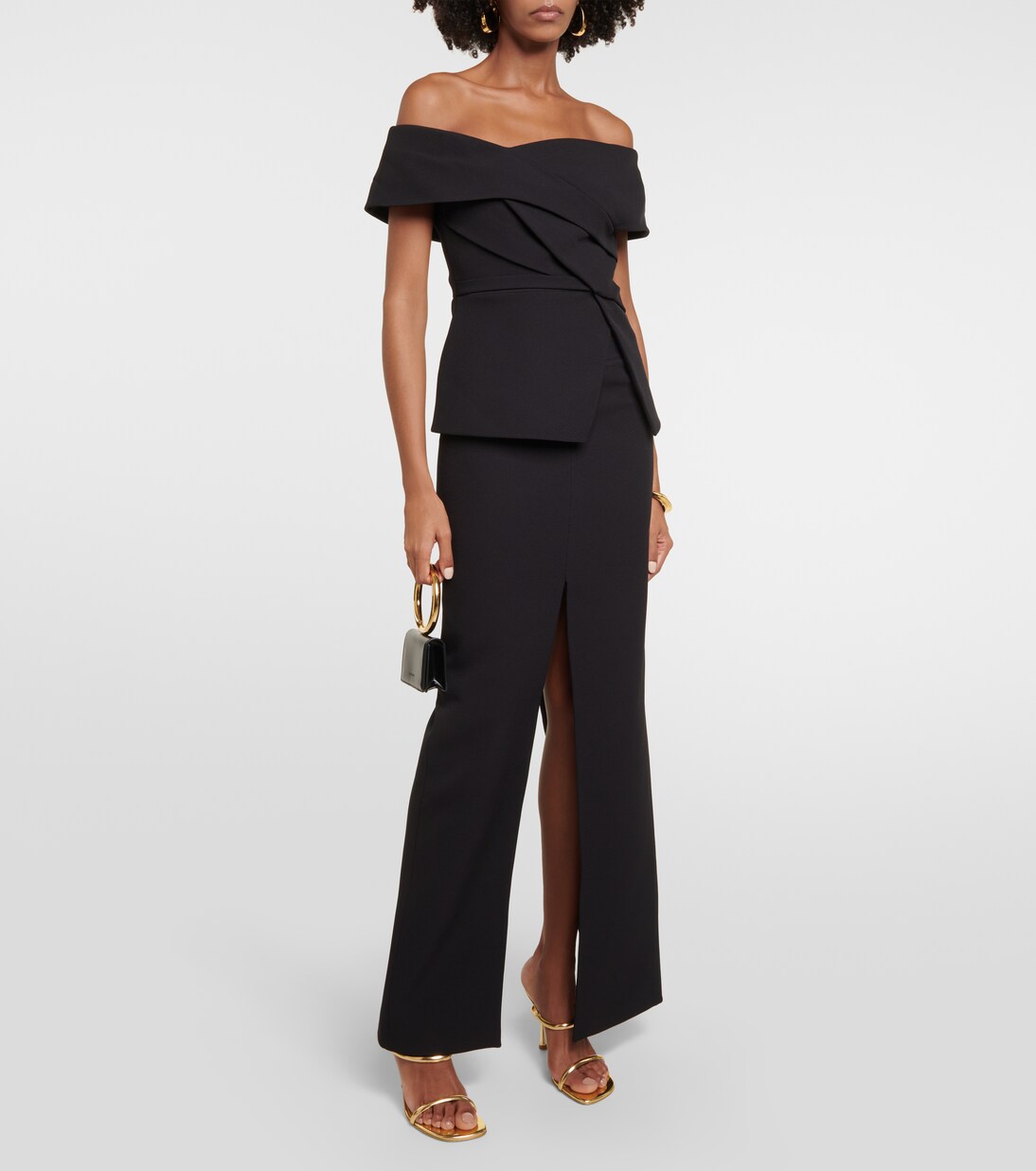 Elowen 하이라이즈 크레이프 맥시 스커트 | Safiyaa