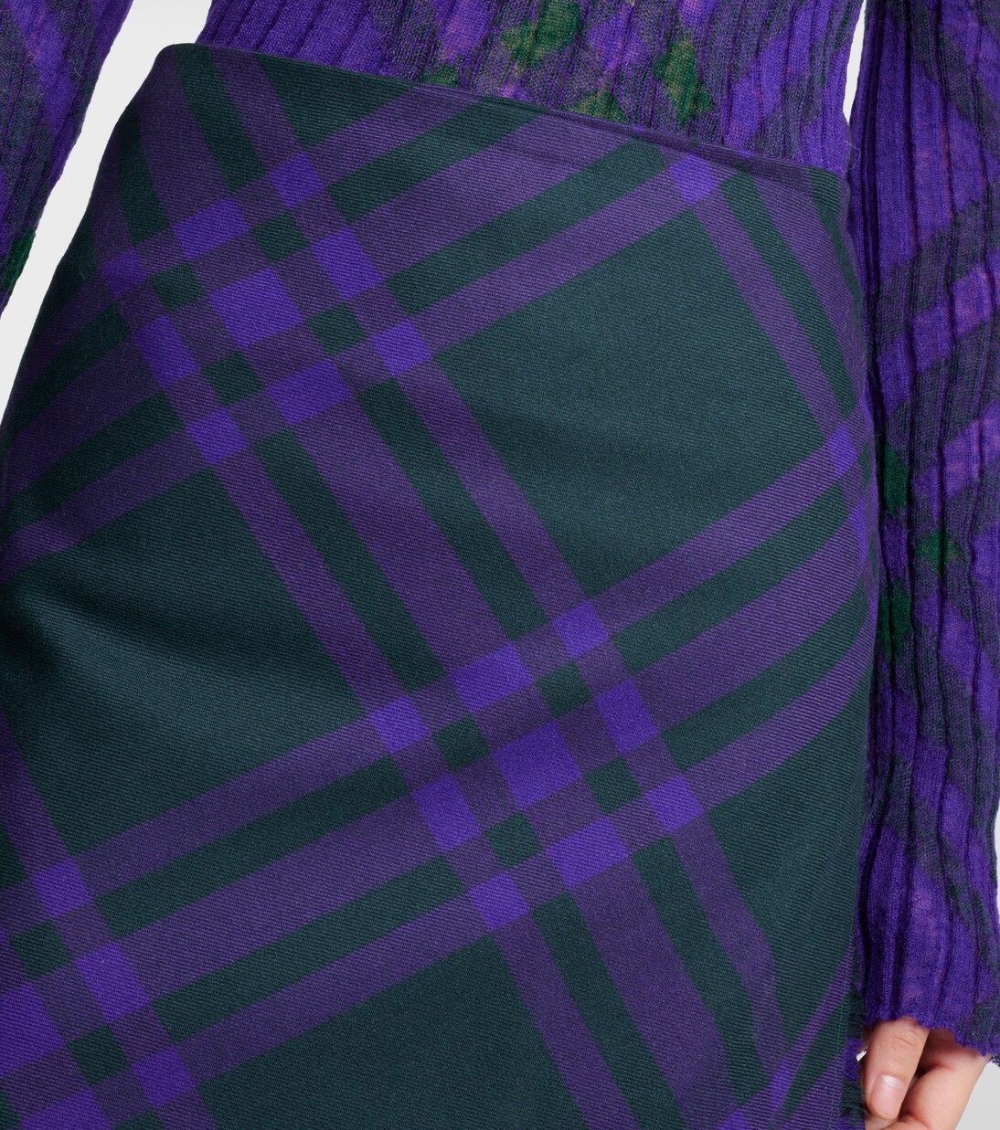 Checked wool wrap skirt | Burberry