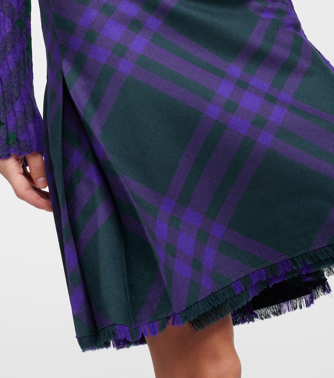 Checked wool wrap skirt | Burberry