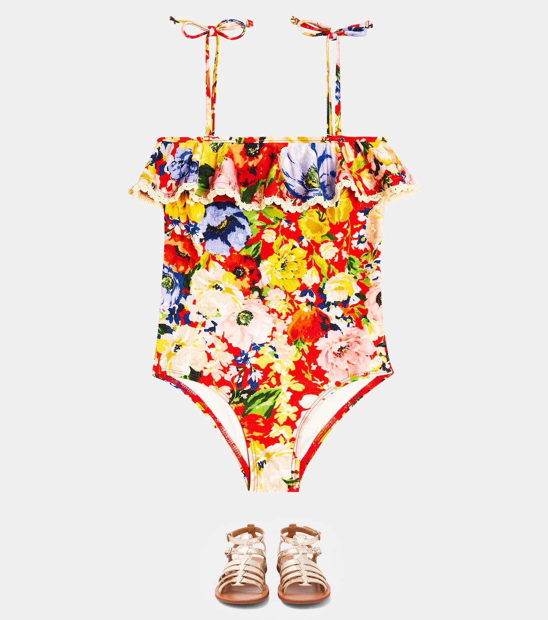 Alight ruffled floral swimsuit | Zimmermann Kids