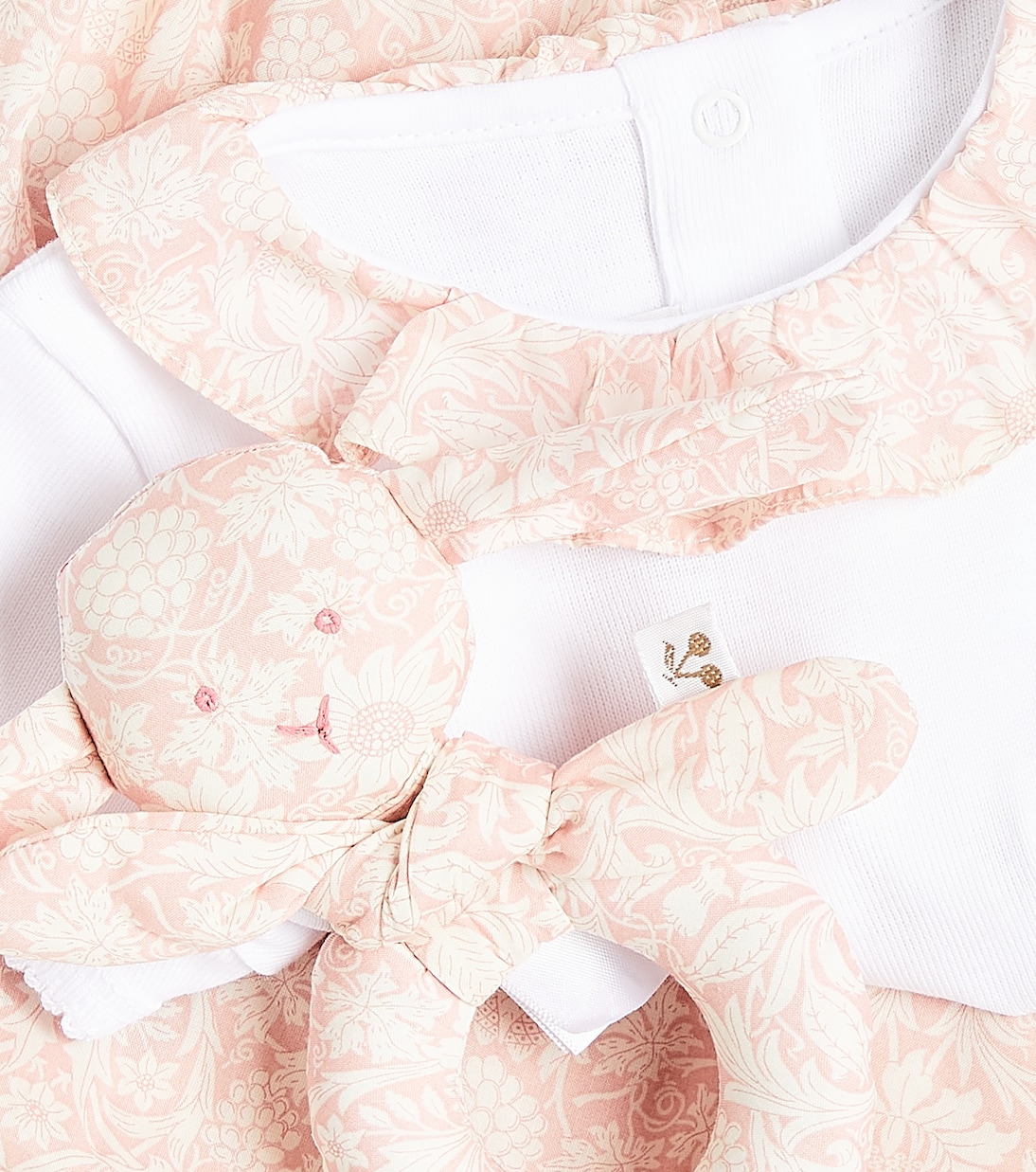Baby cotton top, bloomers and rattle set  | Bonpoint