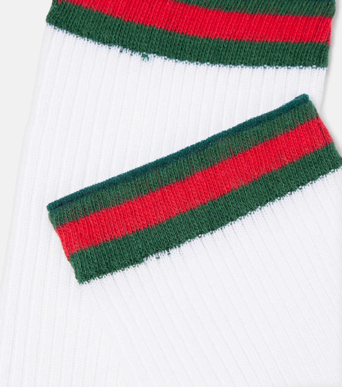 Web ribbed-knit cotton-blend socks | Gucci