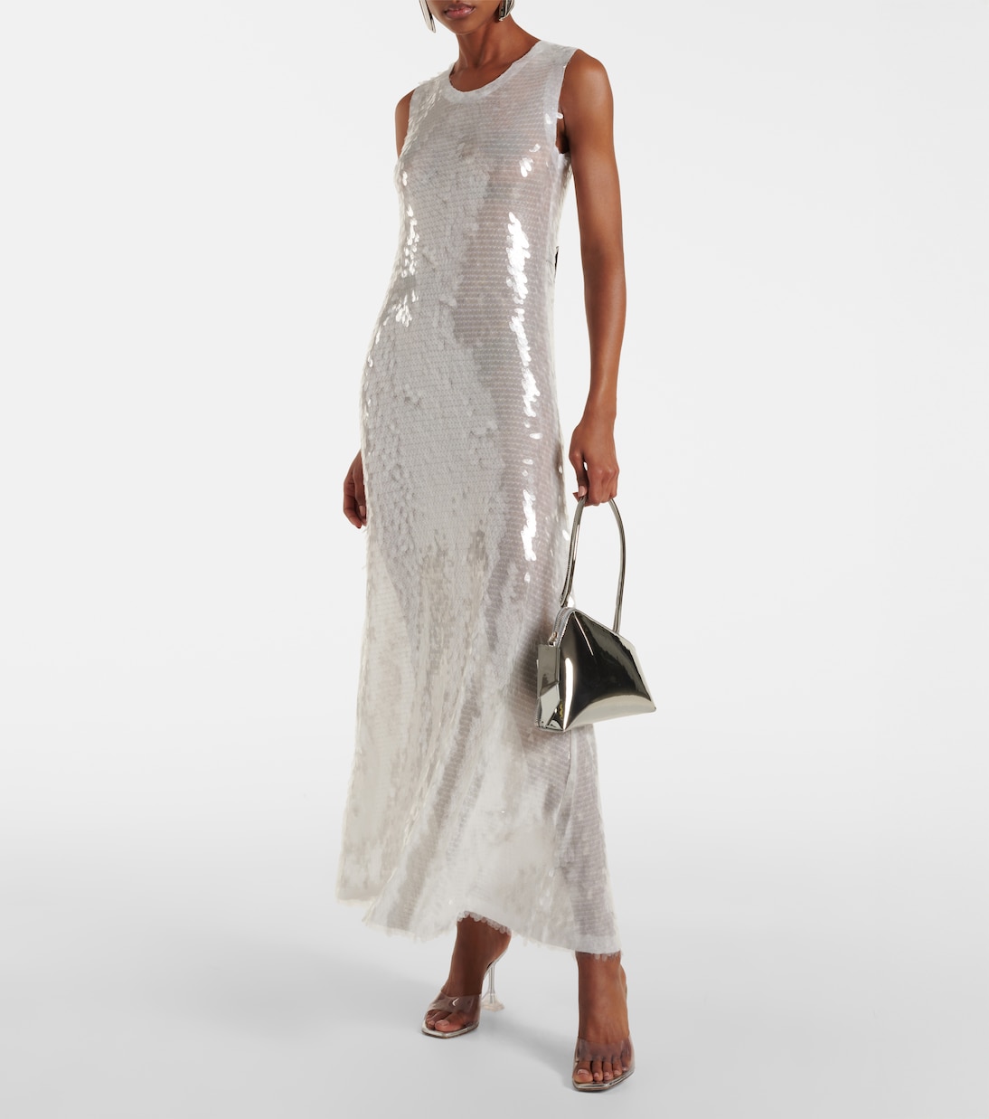 Abito lungo con paillettes | Norma Kamali