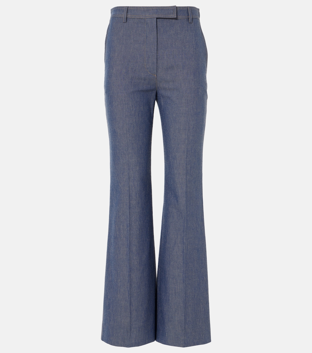Pantaloni flared Nash in chambray | Loro Piana