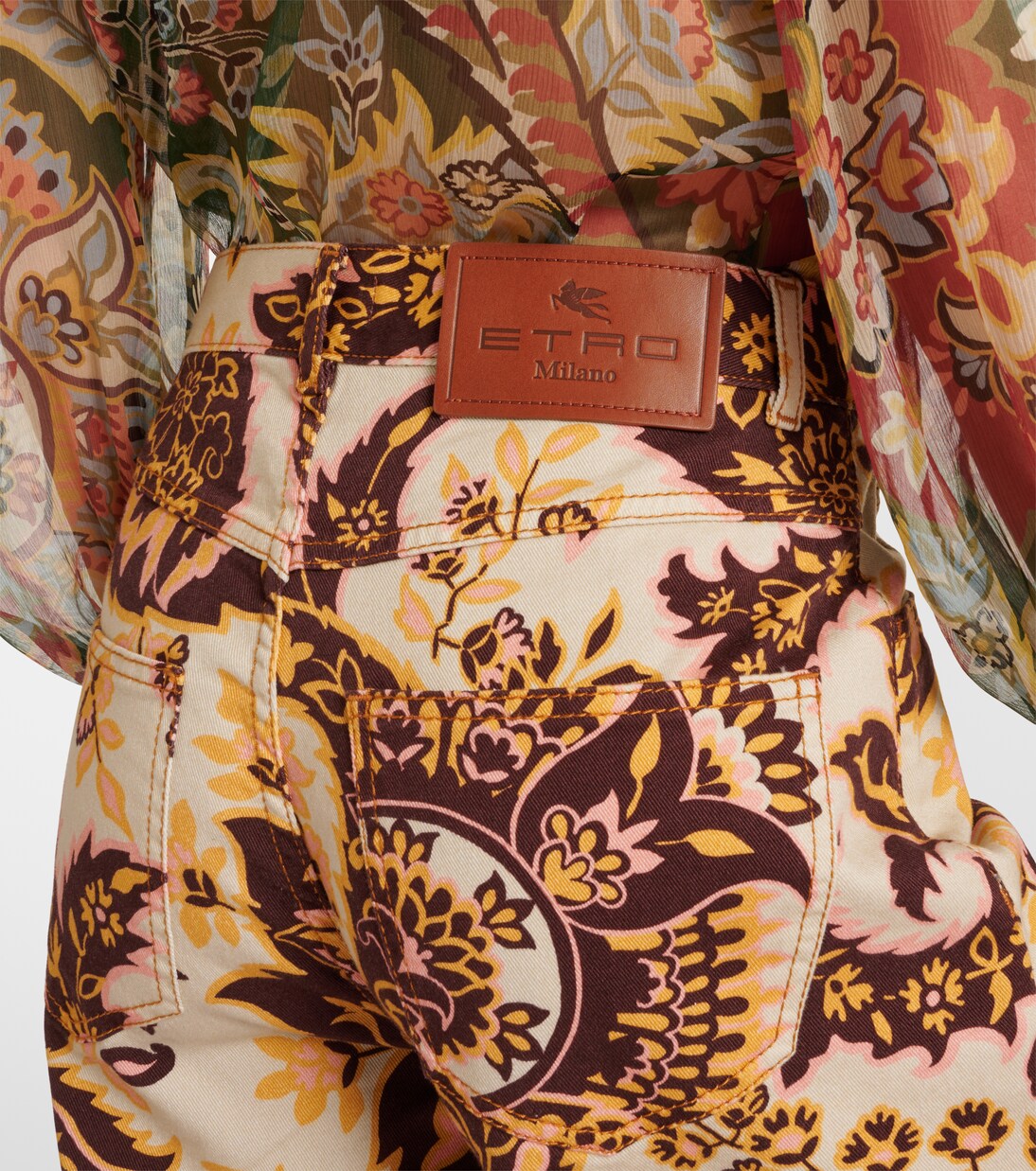 Floral high-rise wide-leg jeans | Etro