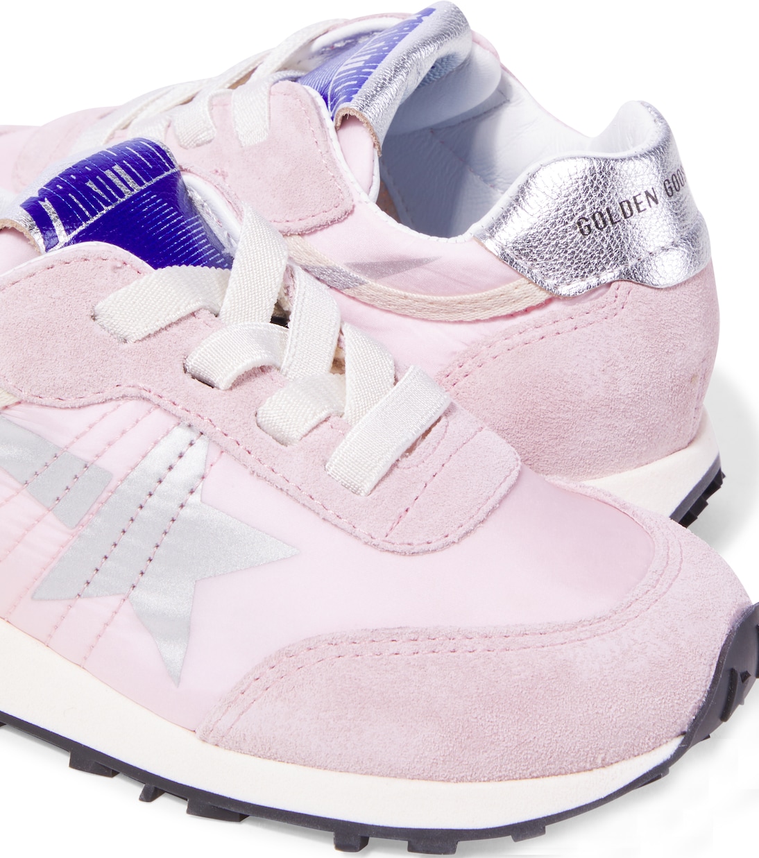 Marathon suede-trimmed sneakers | Golden Goose Kids