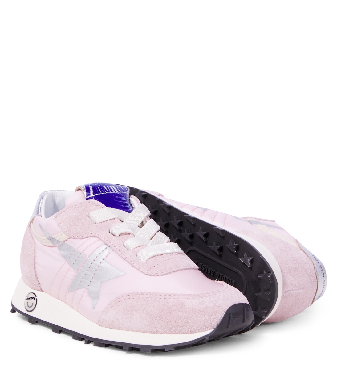 Marathon suede-trimmed sneakers | Golden Goose Kids