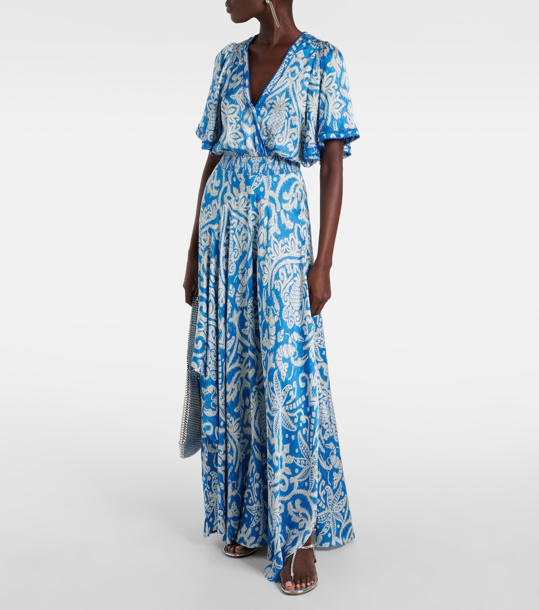 Robe longue Mabelle imprimée | Poupette St Barth