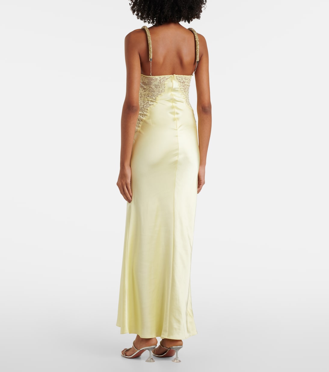 X Christopher Kane Maxikleid aus Satin mit Spitze | Self-Portrait