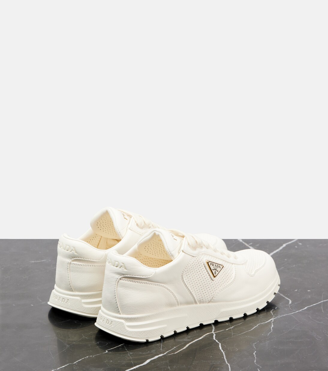 Leather sneakers | Prada