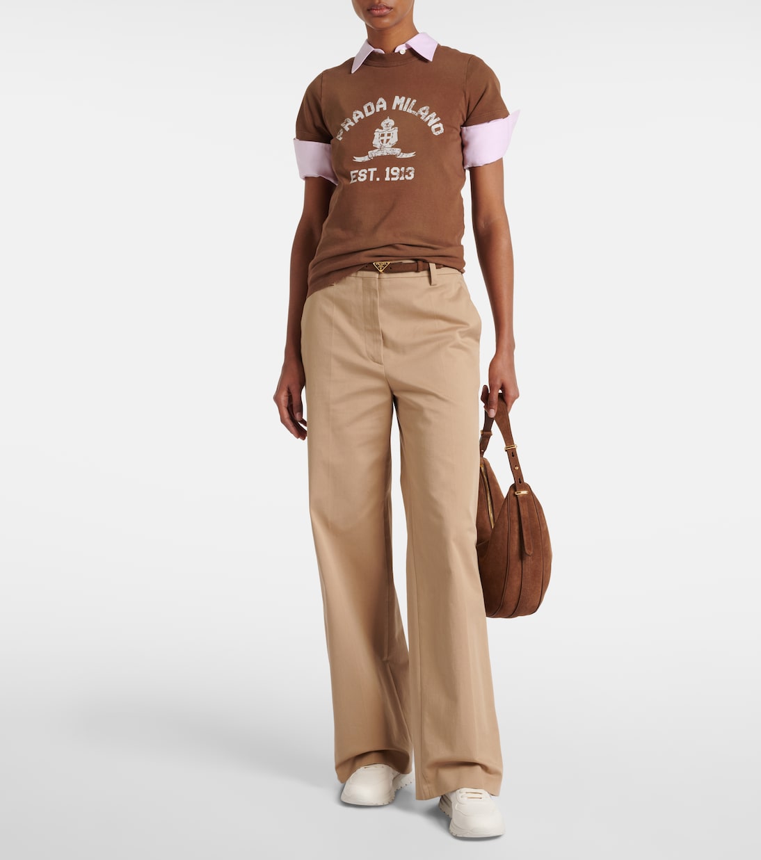 Leather sneakers | Prada