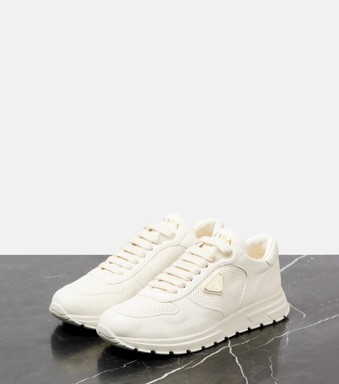 Leather sneakers | Prada