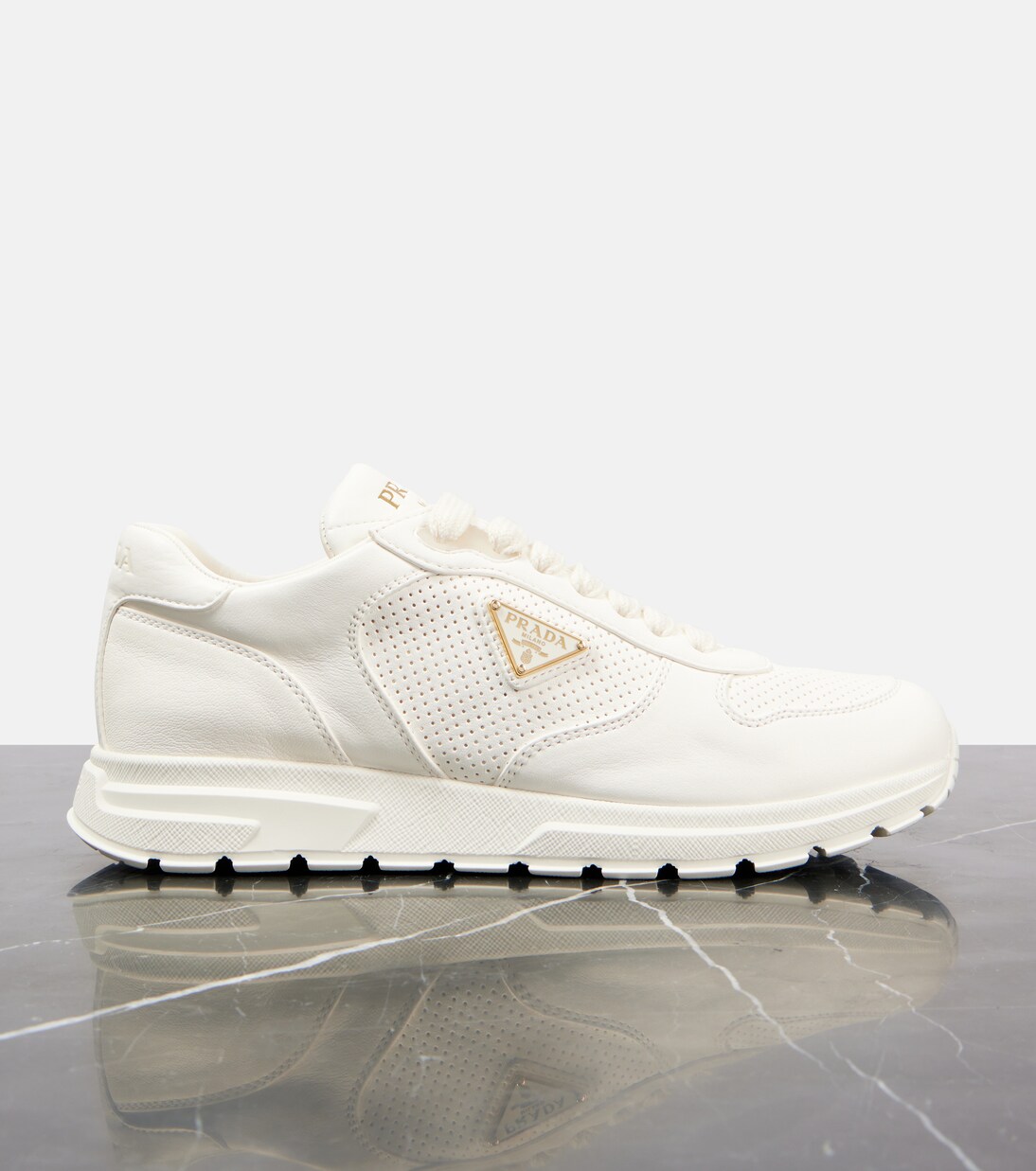 Leather sneakers | Prada