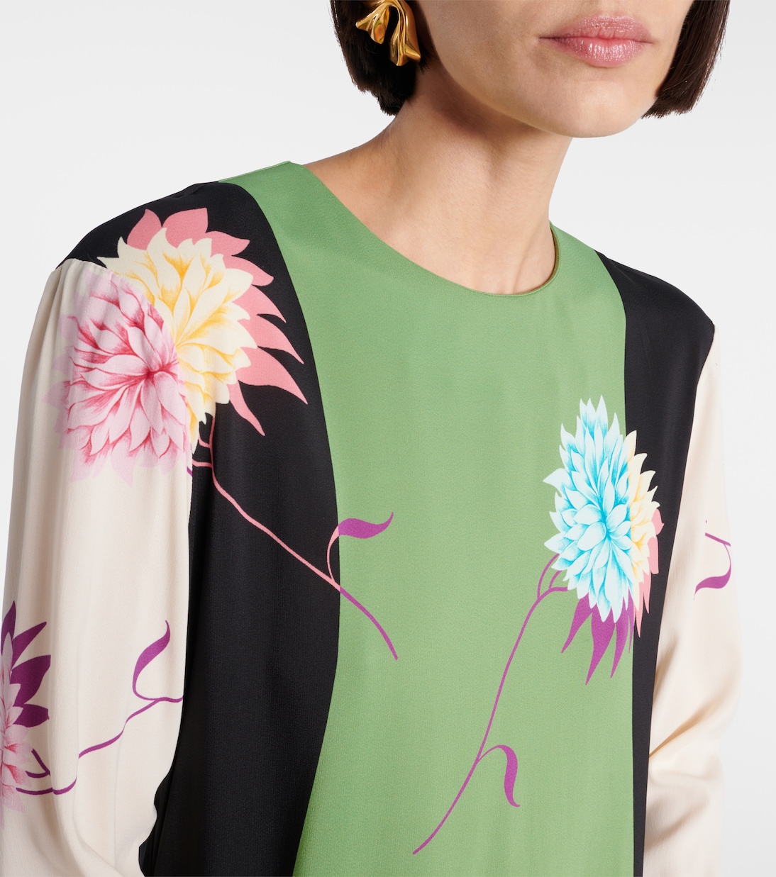 Swing printed jersey midi dress | La DoubleJ